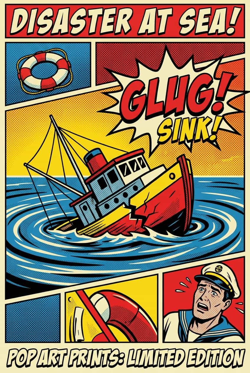 Poster boat sinking