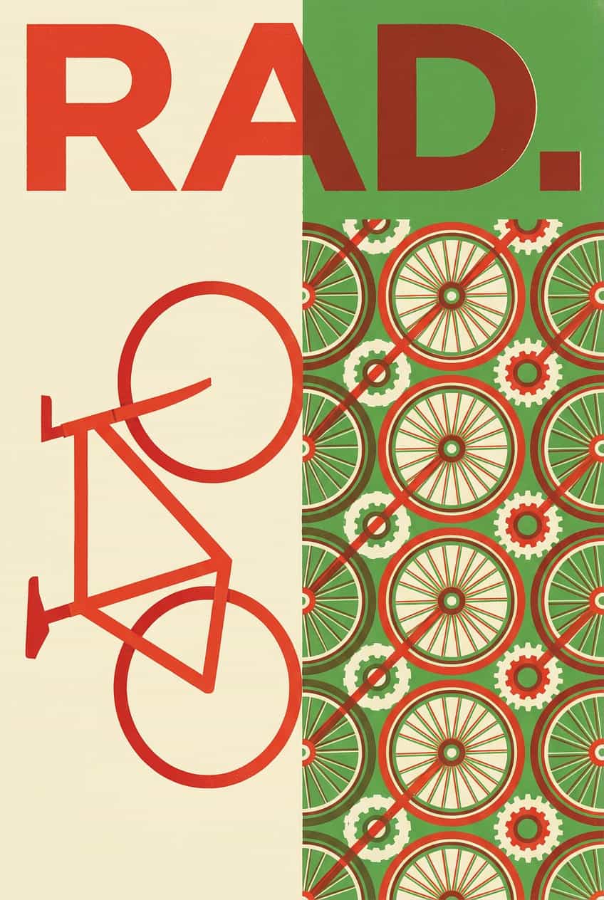 Canvas print of a bicycle titled 'Canvas Bicycle Rad,' featuring vibrant colors and dynamic lines.