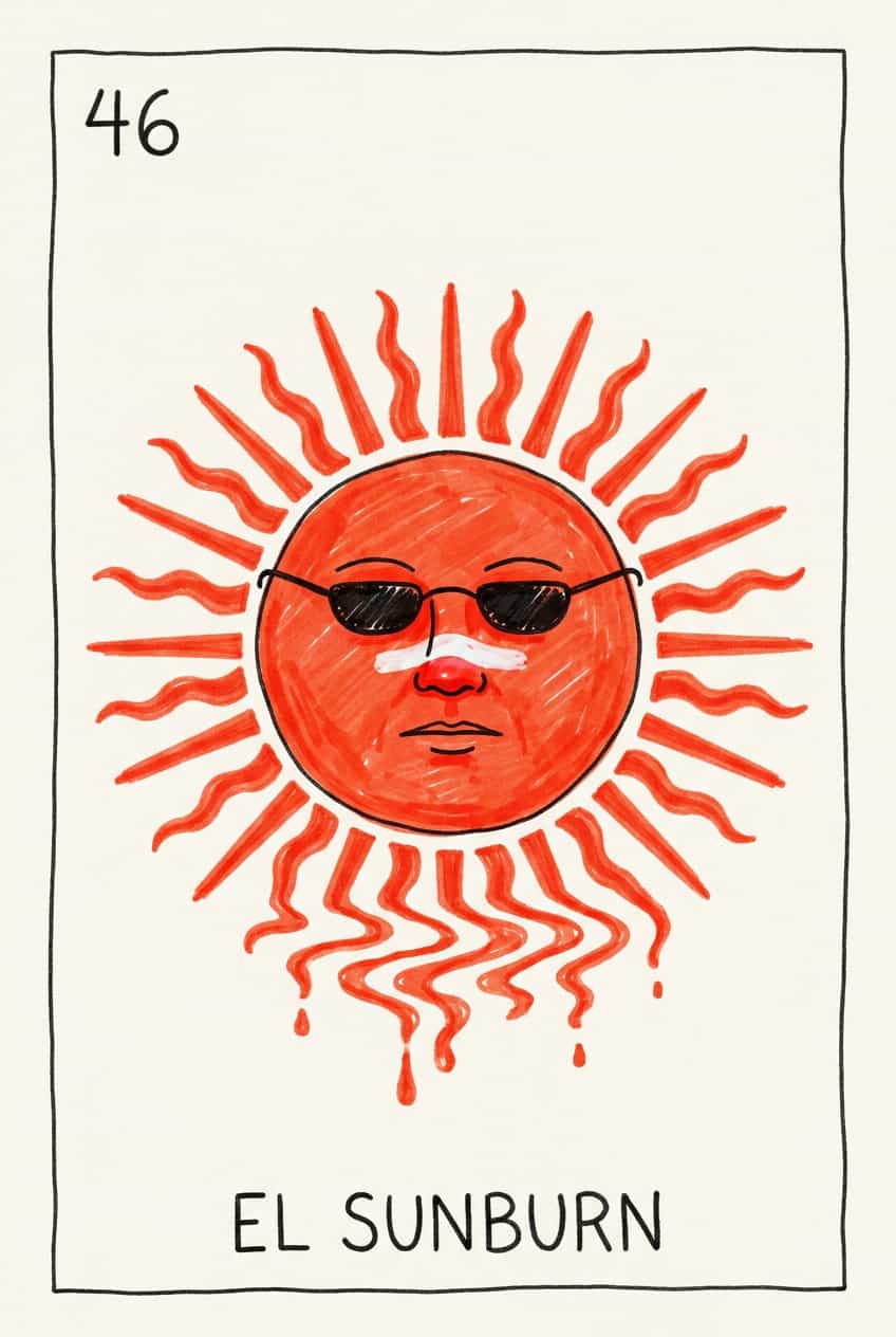 Poster print of the sun with a 'sunburn' effect, showcasing intense solar energy and vibrant colors.