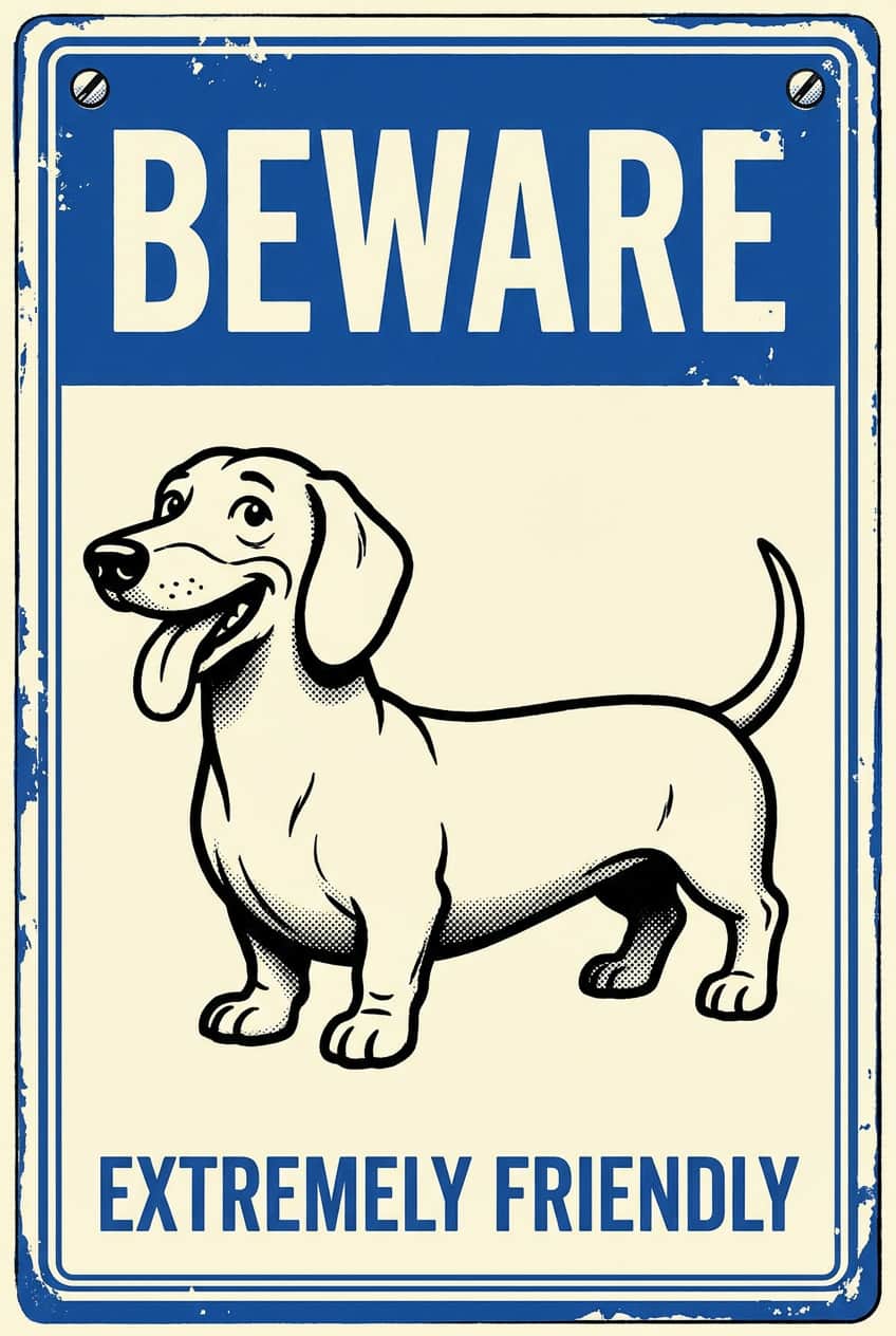A vibrant art print of a dog, titled "Poster Dog", printed on enhanced matte paper using museum-grade archival inks.