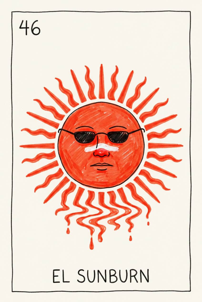 Poster print of the sun with a 'sunburn' effect, showcasing intense solar energy and vibrant colors.