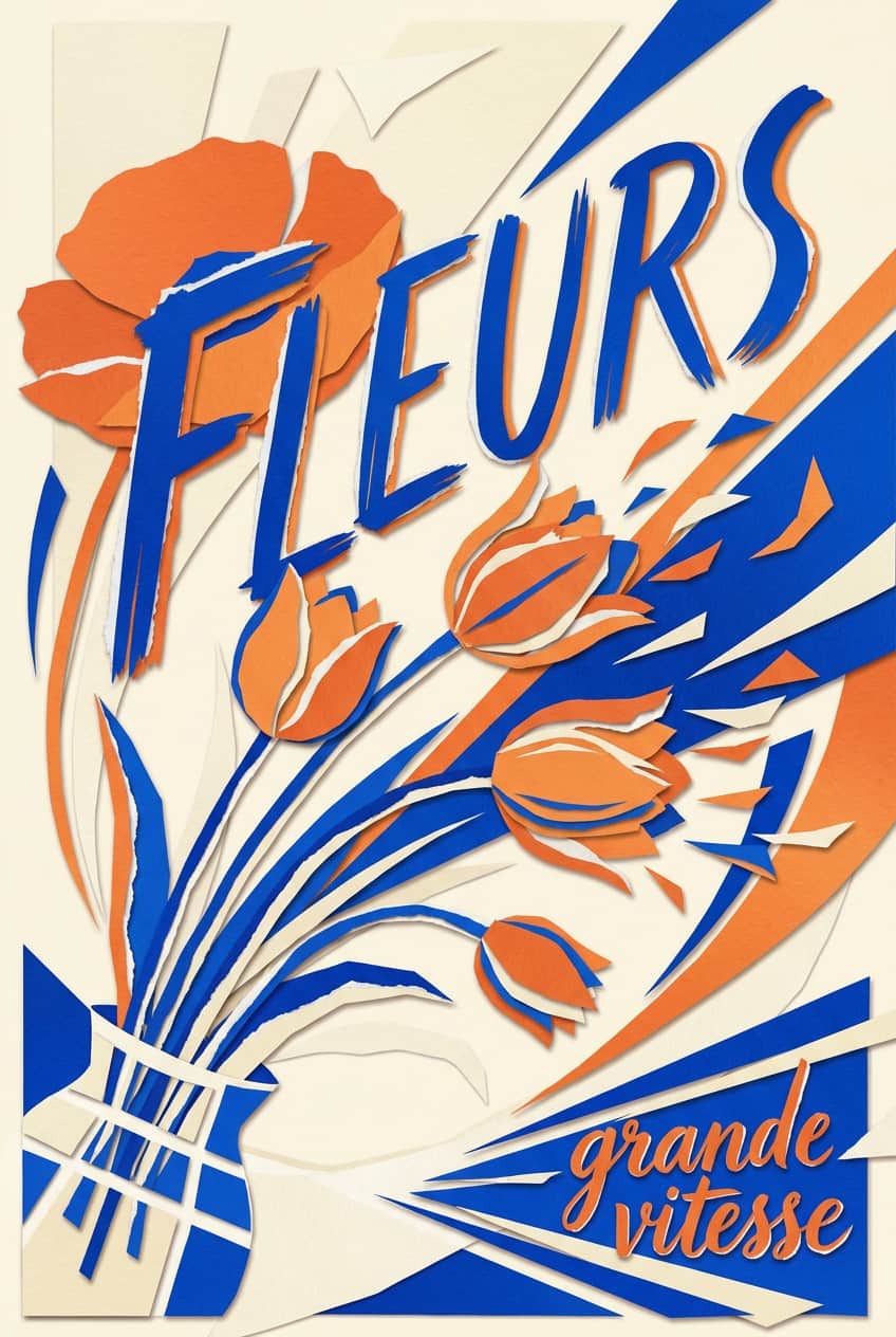Poster Flowers Full Speed art print featuring vibrant flowers in a dynamic, full-speed composition on enhanced matte paper.