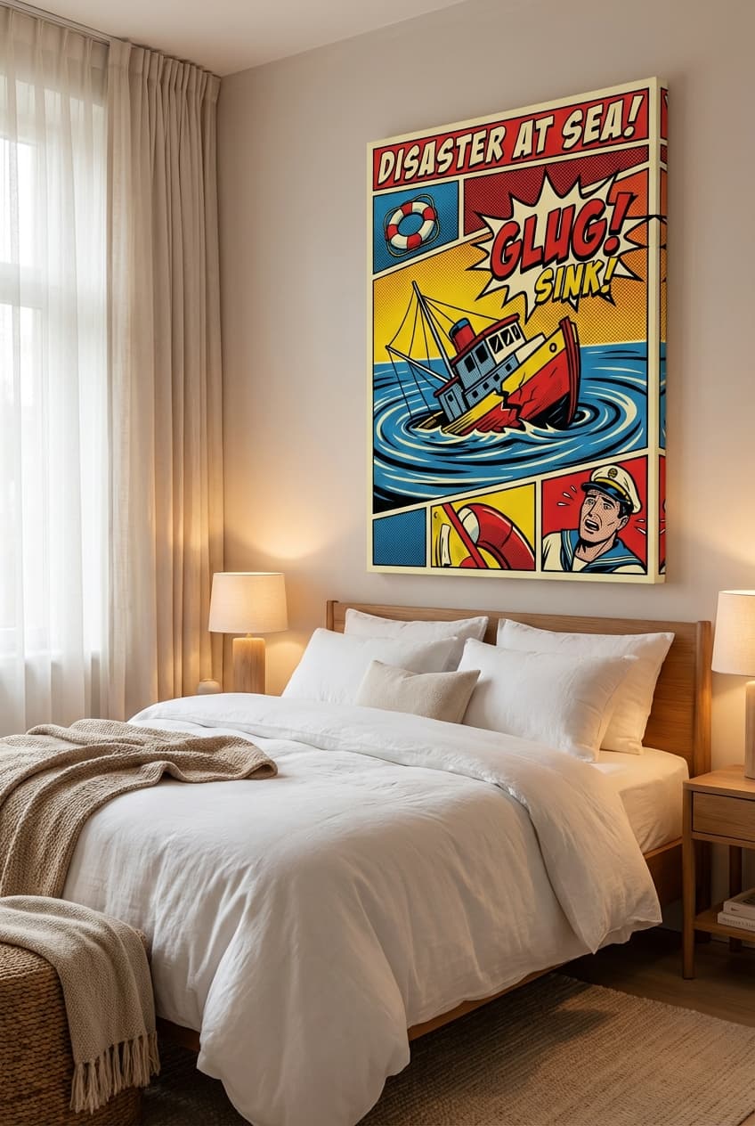 Canvas boat sinking