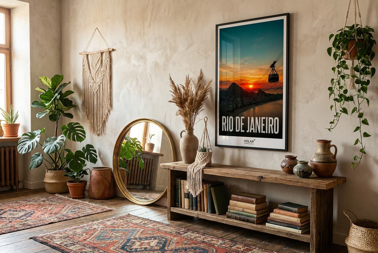 Bohemian decor idea: “Poster Rio De Janeiro” in a hallway