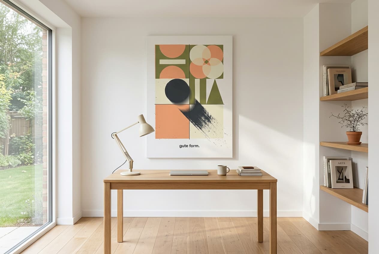 Scandinavian decor idea: “Canvas Bauhaus Gute Form” in a home office
