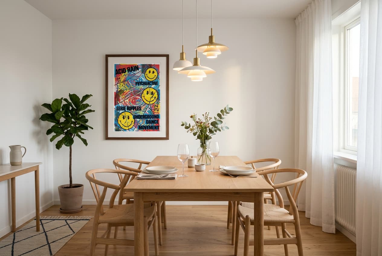 Scandinavian decor idea: “Poster Water Ripples” in a dining room