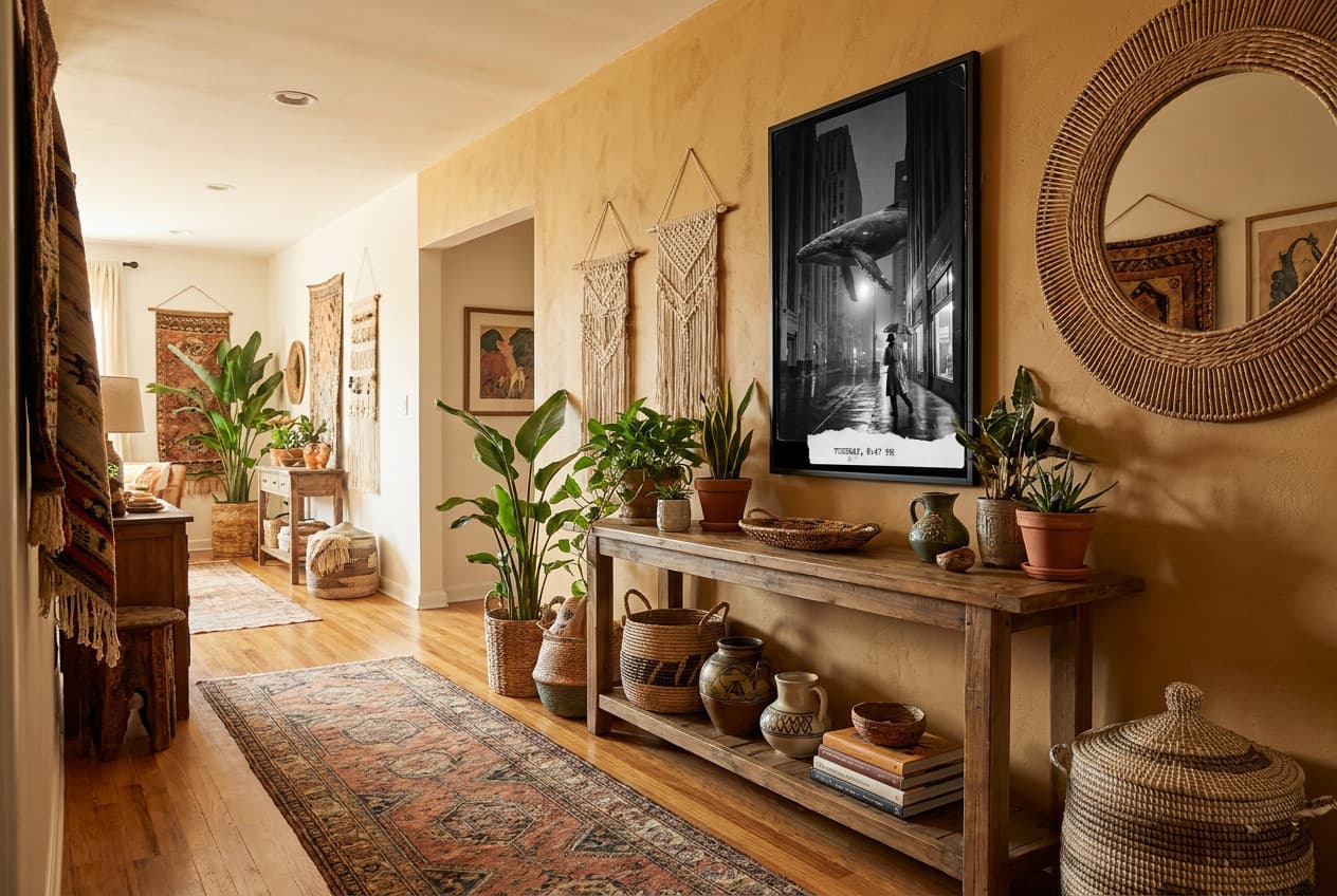 Bohemian decor idea: “Poster Night Avenue” in a hallway