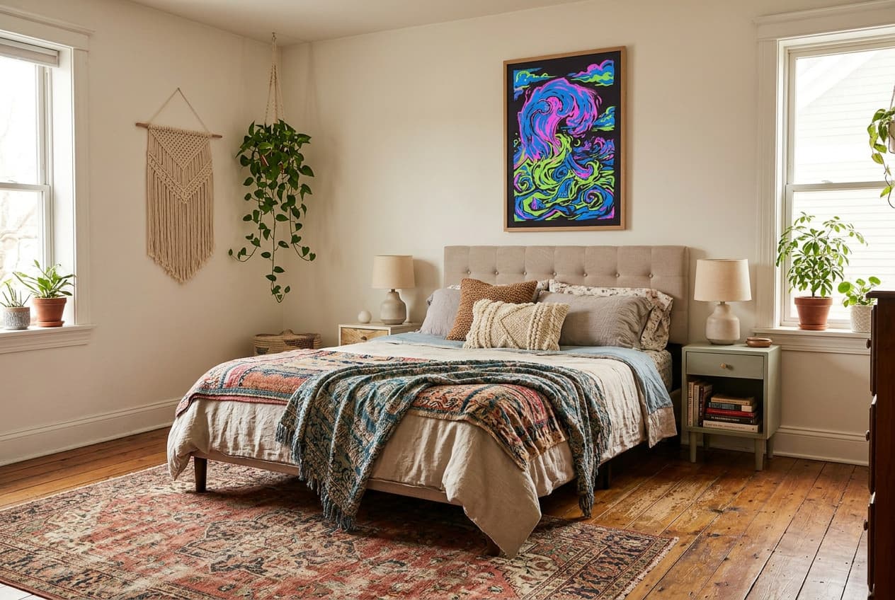 Poster The Great Wave – Room scene 1