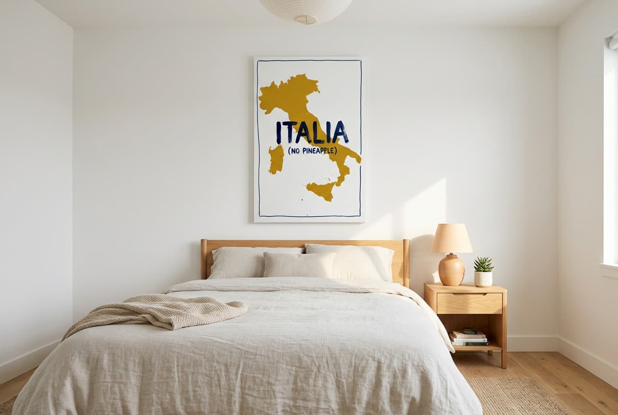 Scandinavian decor idea: “Canvas Italy No Pineapple” in a bedroom