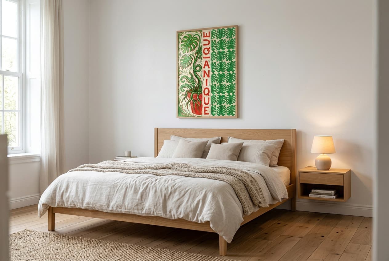 Scandinavian decor idea: “Poster Botanical Wild Side” in a bedroom