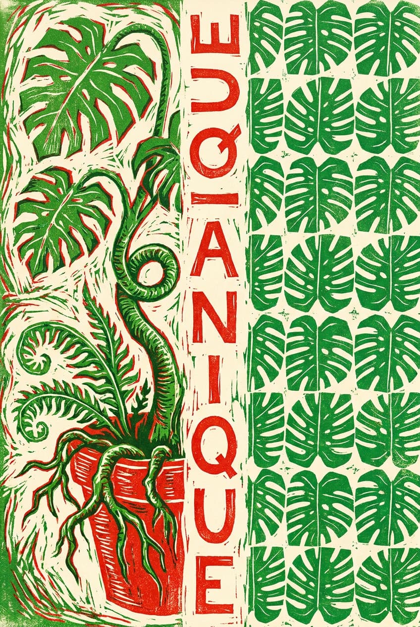 Canvas print featuring the Wild Side botanical artwork, showcasing lush and vibrant foliage.
