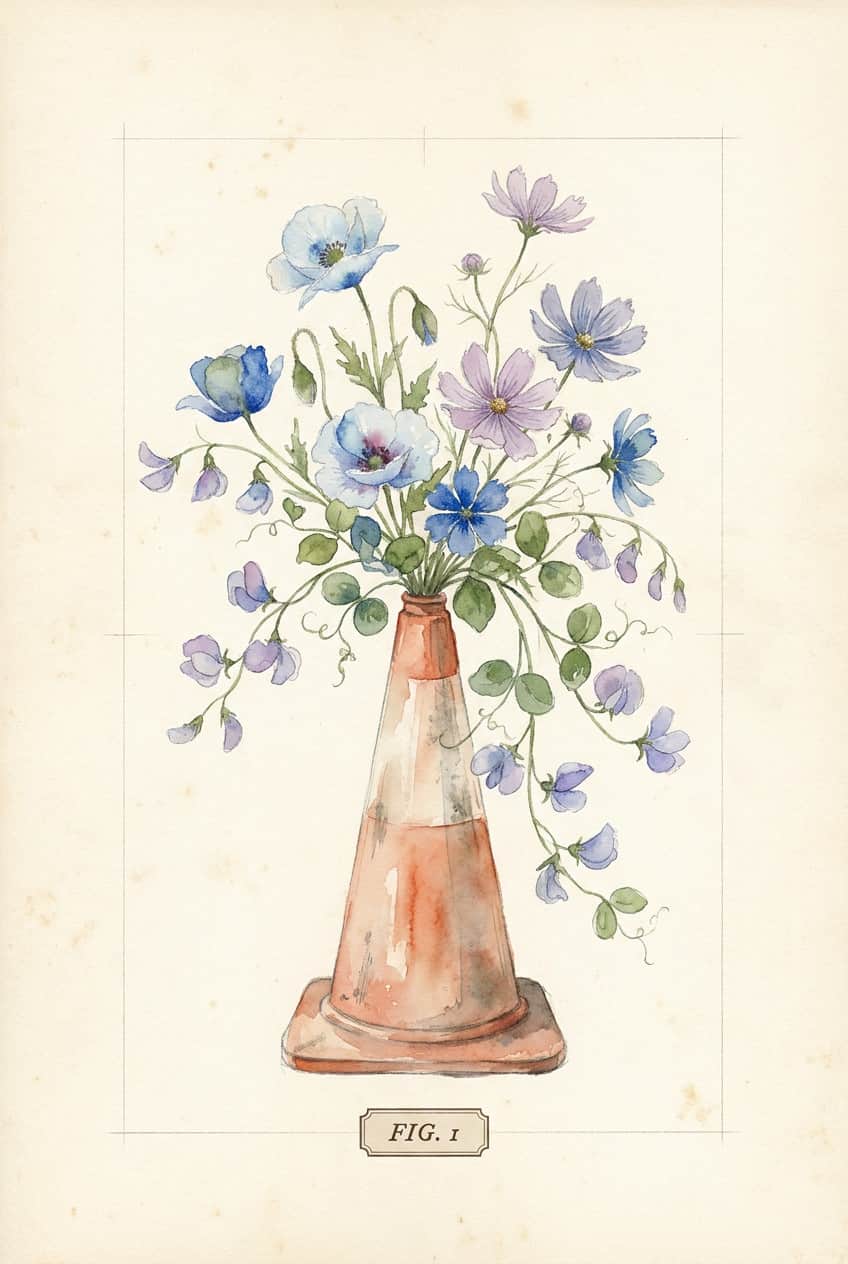 Poster print of watercolor fig flowers, featuring delicate petals and soft green leaves in an artistic, natural style.
