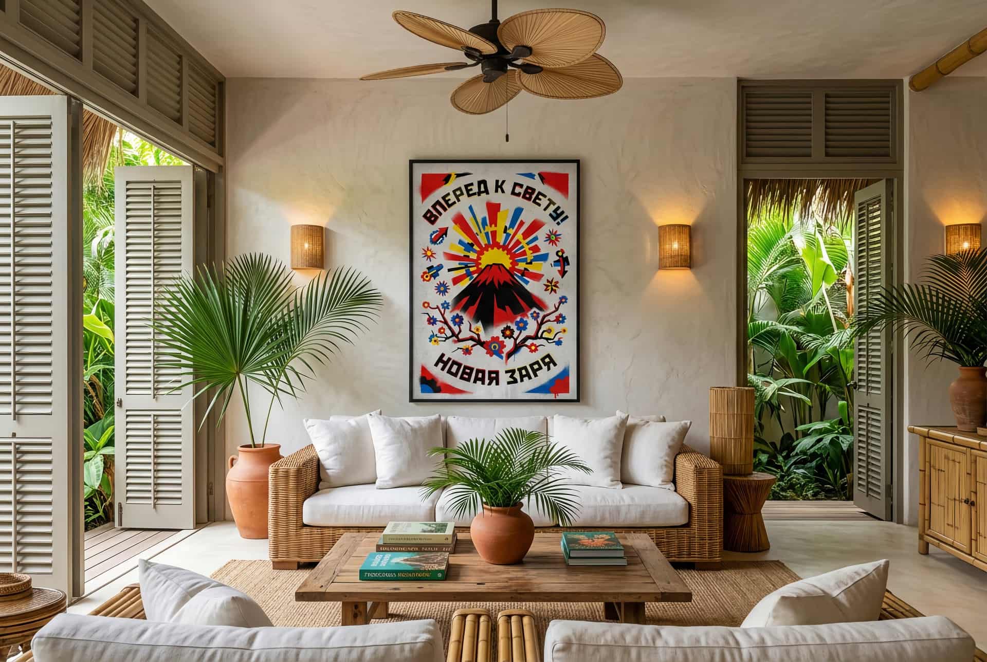 Poster Mount Fuji Sunrise – Living Room (tropical)