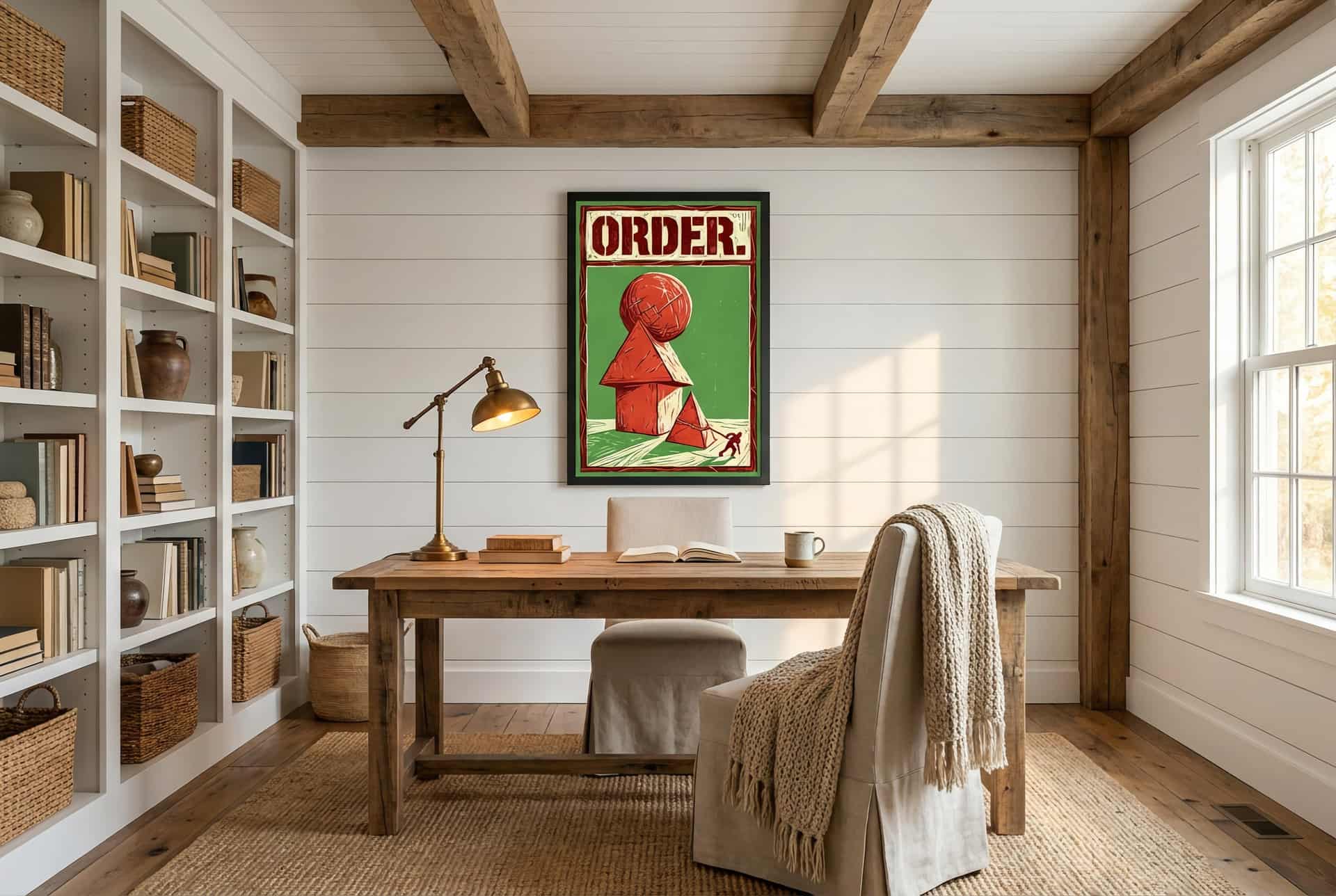 Poster Geometric Order – Home Office (farmhouse)