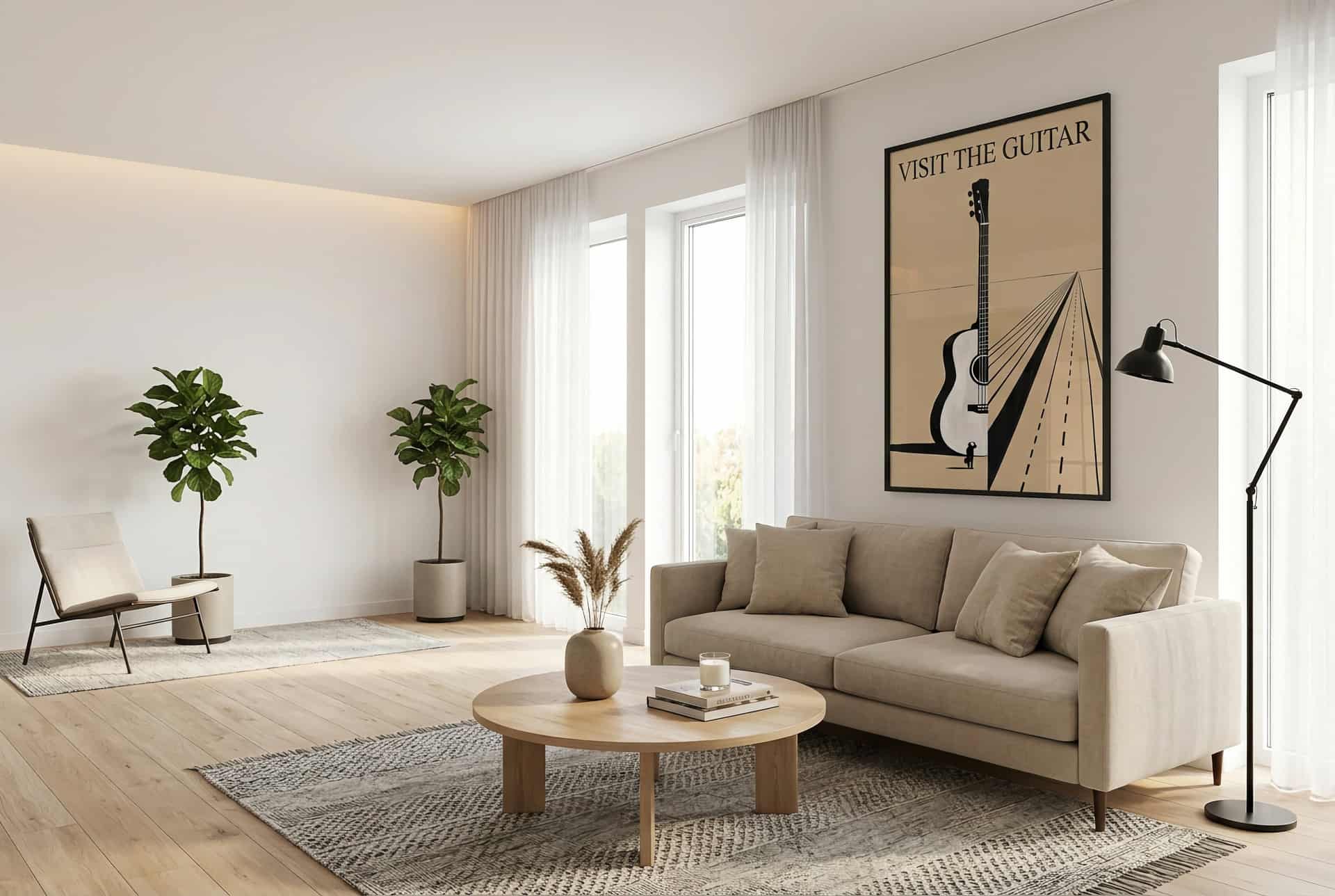 Poster Guitar Grand Tour – Living Room (scandinavian)