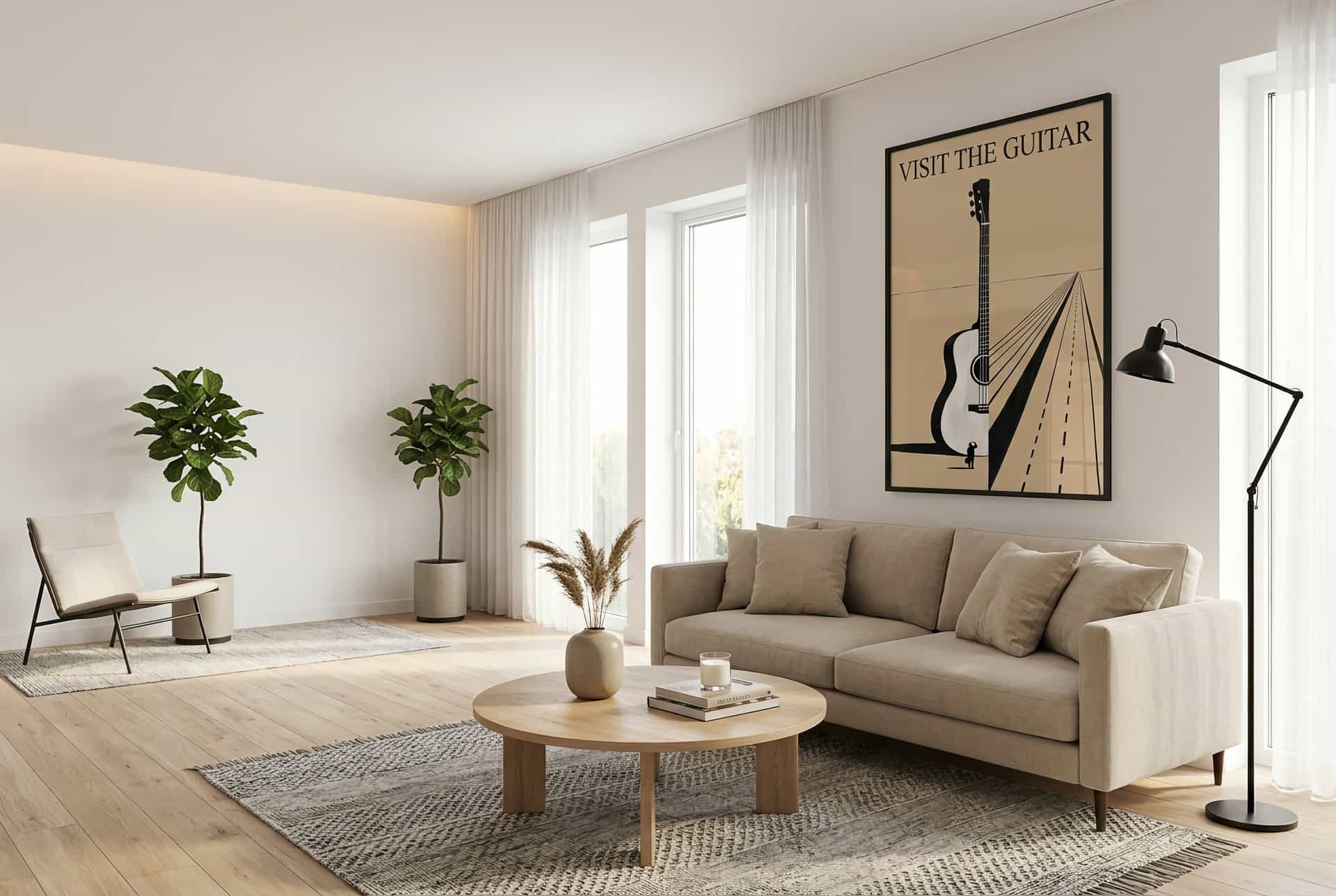 Poster Guitar Grand Tour – Living Room (scandinavian)