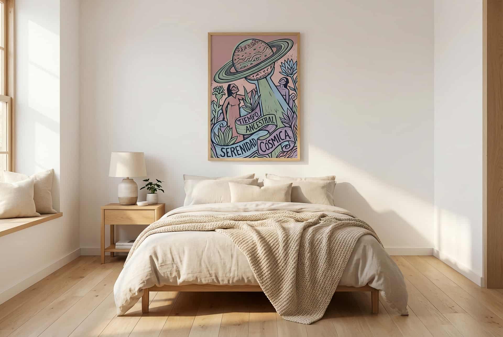 Poster Saturn planet – Bedroom (scandinavian)