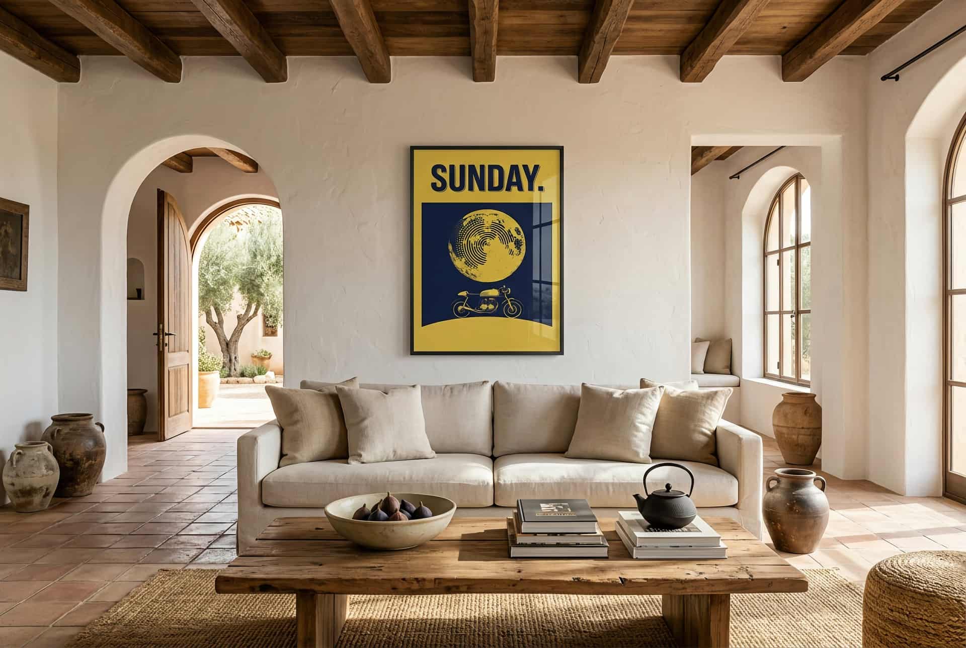 Poster Motorcycle Sunday – Living Room (mediterranean)